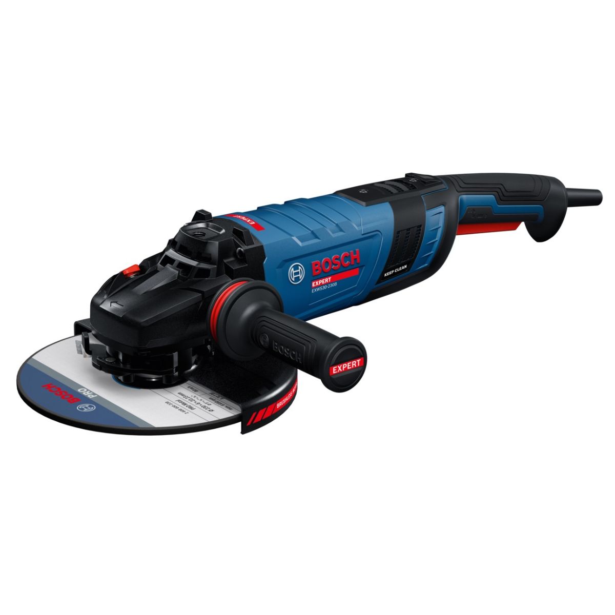 BOSCH Elektro-Winkelschleifer GWS, mit Kickbackstop, für 230 mm Scheiben ⌀, mit Wiederanlaufsperre, mit Sanftanlauf