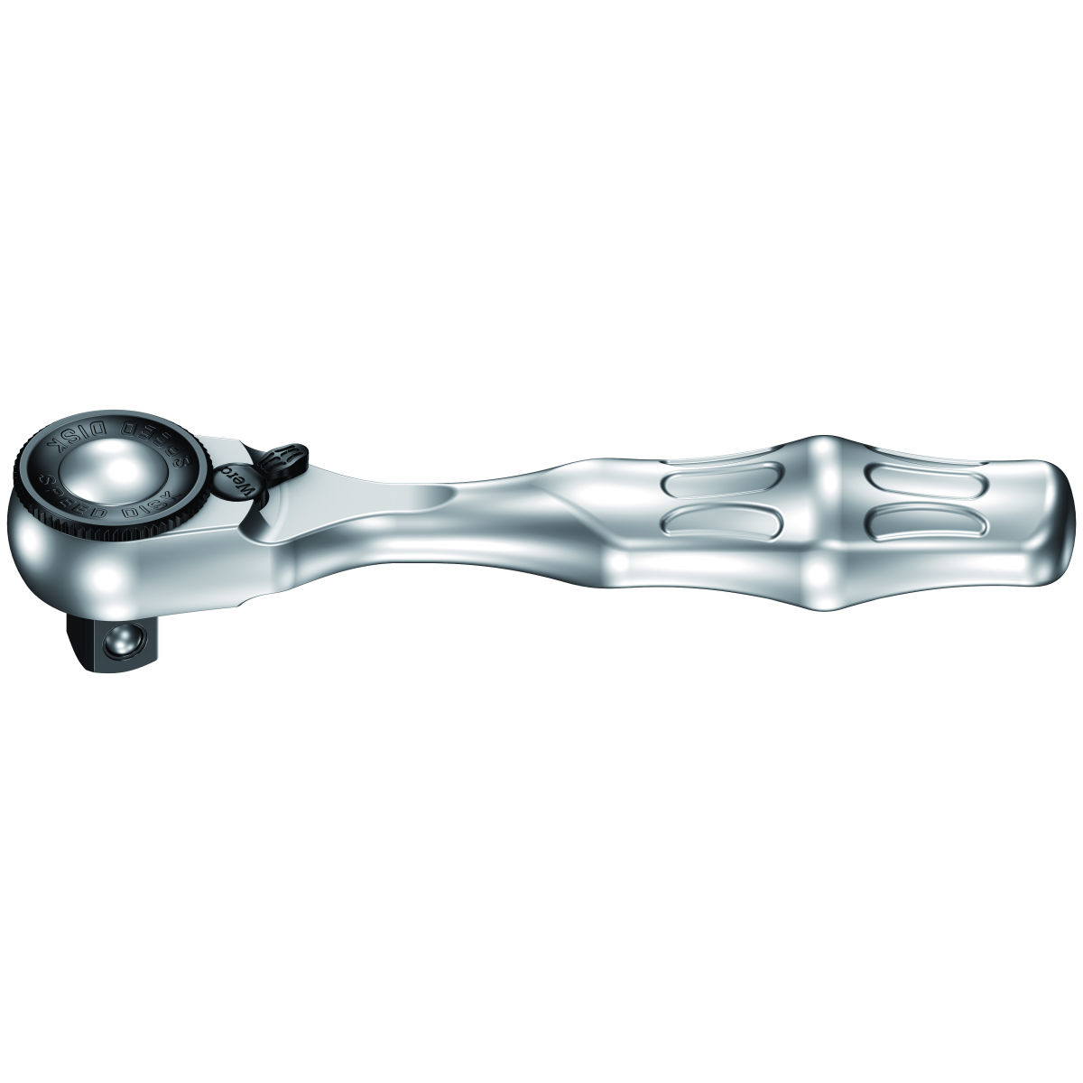 Wera Handknarre „Zyklop Mini 3“, Feinzahn, umschaltbar, mit 1/4 Zoll Vierkant, 60 Zähne, Länge 86 mm