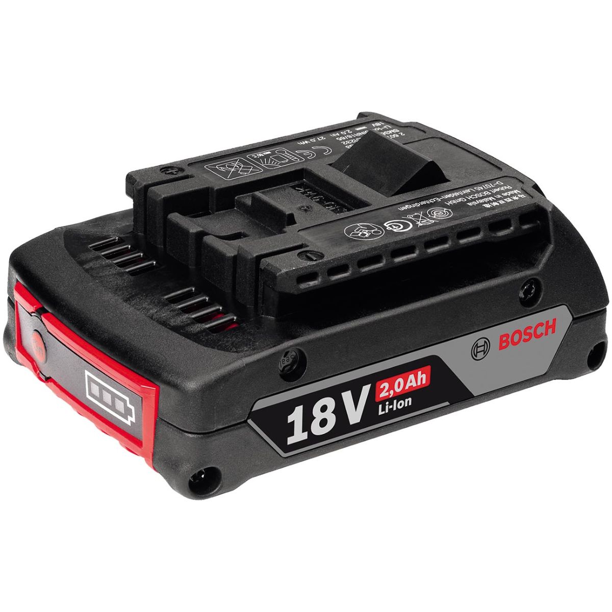 Li-Ionen Akku, 2,0 Ah, Akkutyp, Akkuspannung: B18V
