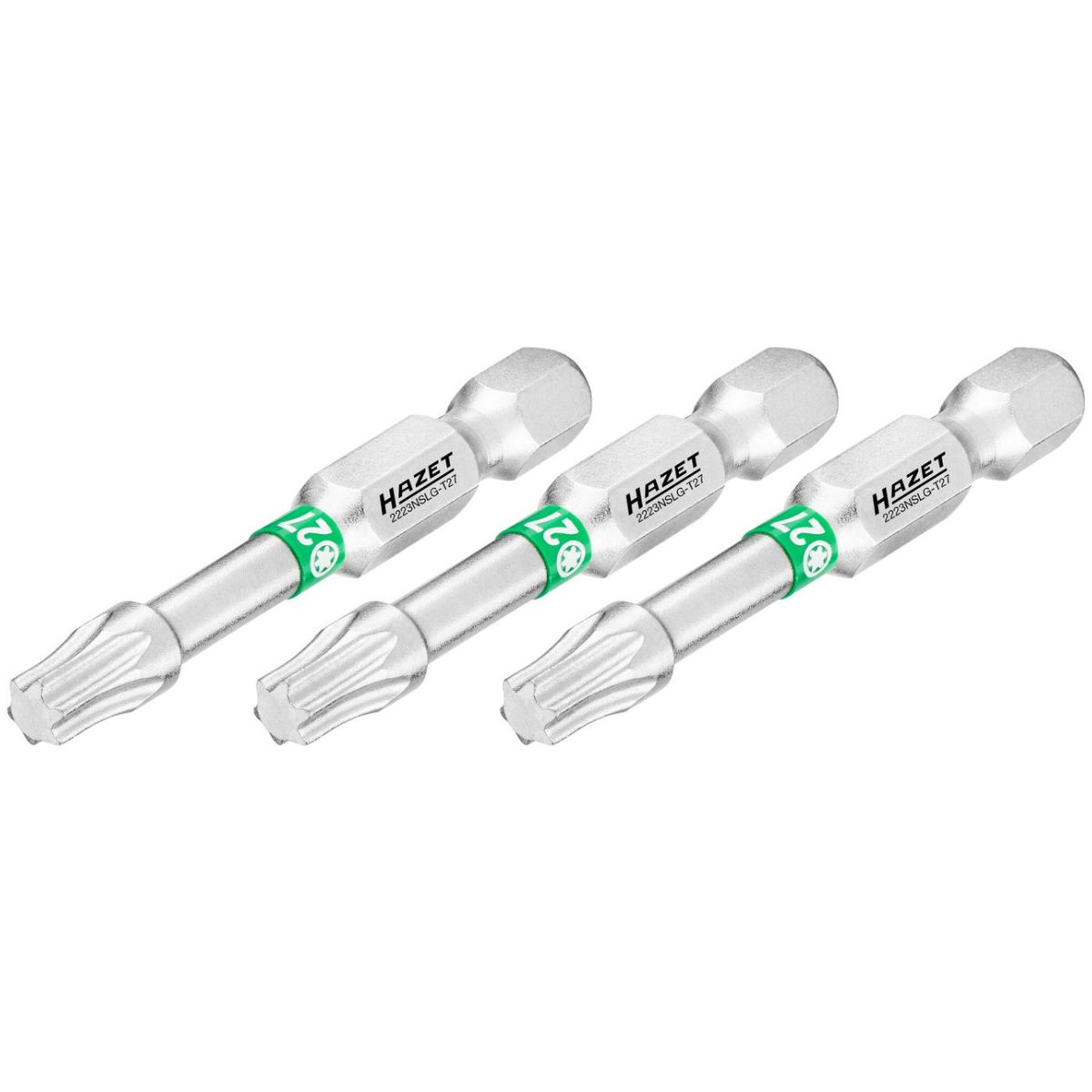Bit ∙ 1/4 Zoll (6,3 mm) Sechskant massiv ∙ Innen TORX® Profil ∙ 3-teilig ∙ SW T27