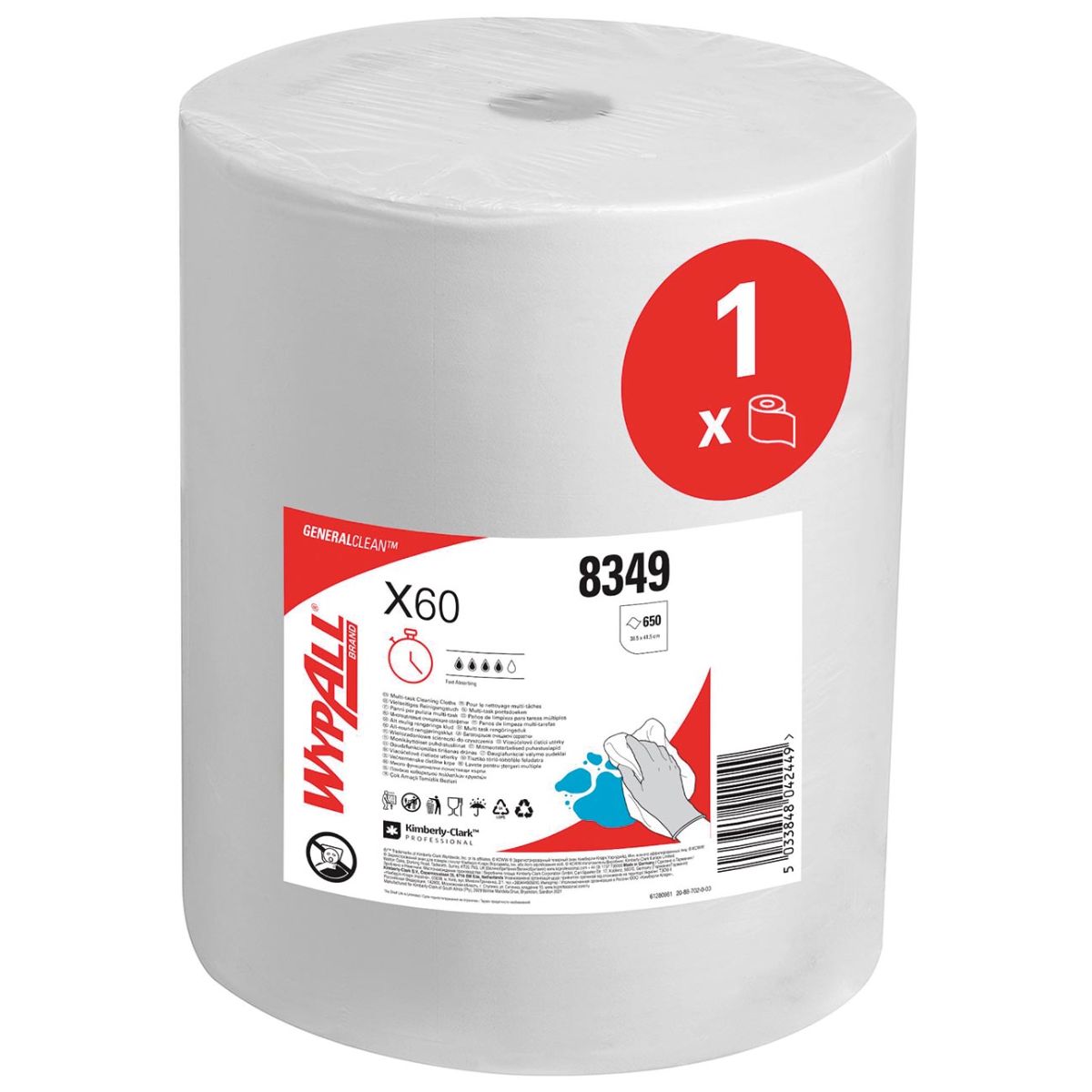 WypAll® X60 Multi-Task Reinigungstücher Großrolle, Typ: W