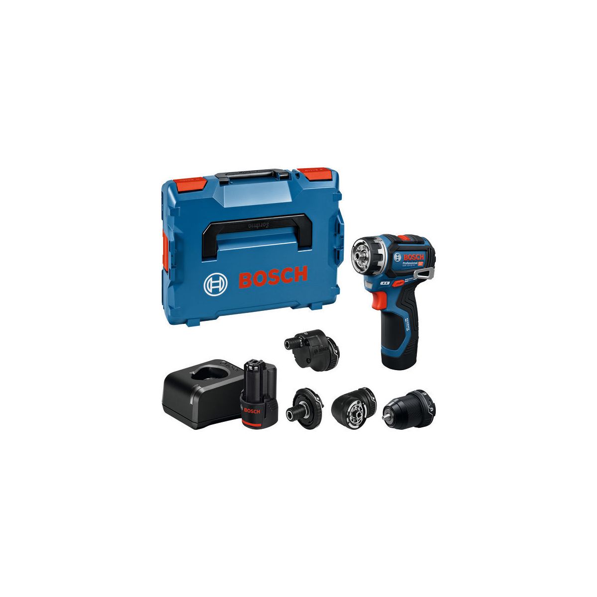 Schrauber GSR 12V-32 FC, 2x GBA 12V 2.0Ah, diverse Aufsätze, L-BOXX