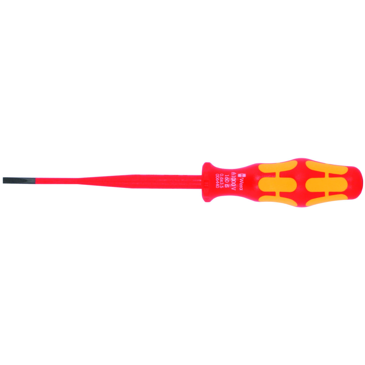 Elektriker-Schraubendreher für Schlitz, reduzierter Klingen-⌀, mit Kraftform-Heft VDE-vollisoliert, Schneidenbreite b: 3,5mm