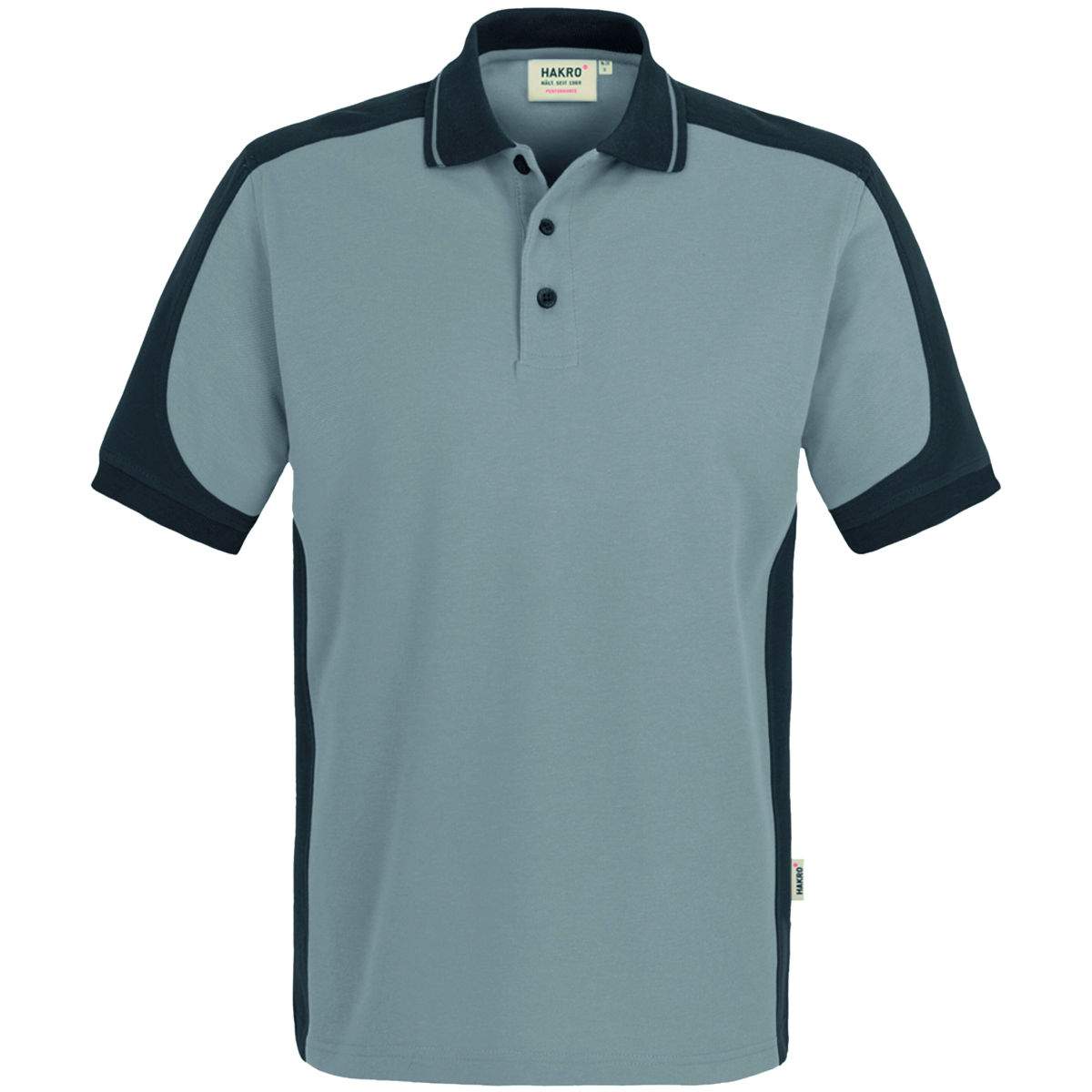 Polo-Shirt Contrast Mikralinar®, titan, Unisex-Größe: S