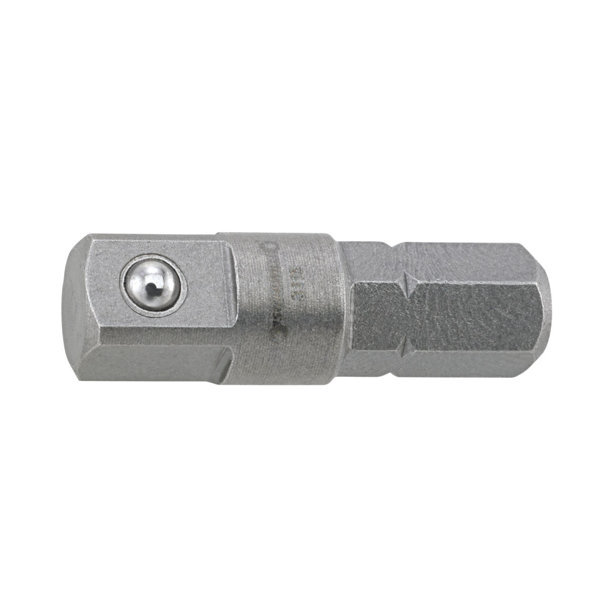 Bit-Verbindungsteil handbetätigt 6kant 1/4″ Außen-4kant 1/4″ L.25mm