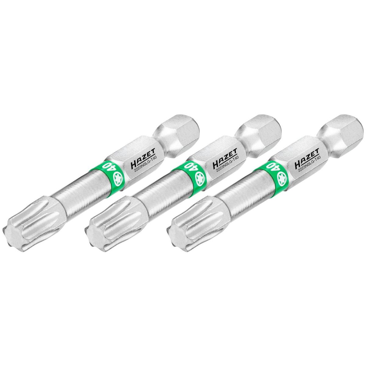 Bit ∙ 1/4 Zoll (6,3 mm) Sechskant massiv ∙ Innen TORX® Profil ∙ 3-teilig ∙ SW T40
