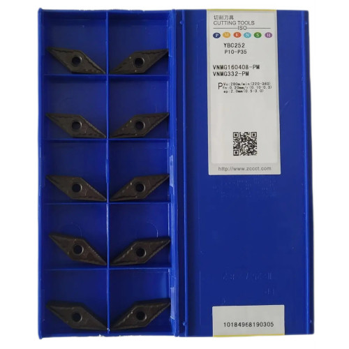 Пластини ZCC-CT VNMG160408-PM YBC252 твердосплавні токарні двосторонні