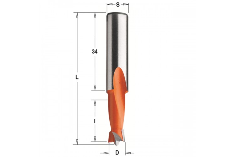 Глухие свёрла L=57.5 S=Ø10x34