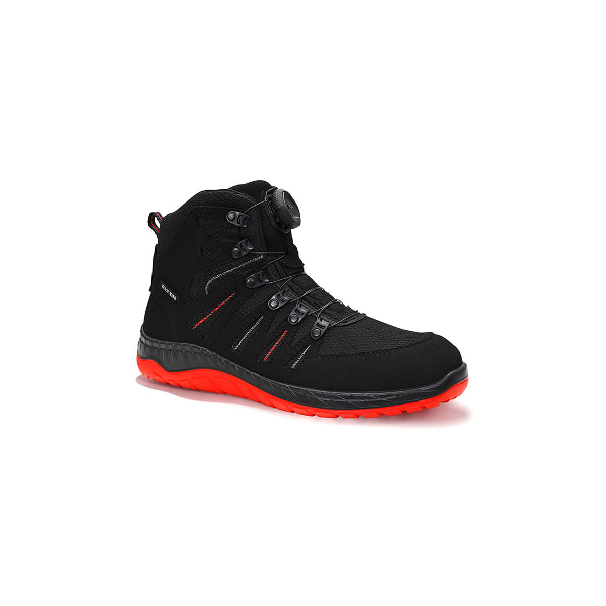 Sicherheitsstiefel MADDOX BOA® schwarz-rot Mid ESD S3S, Größe 41