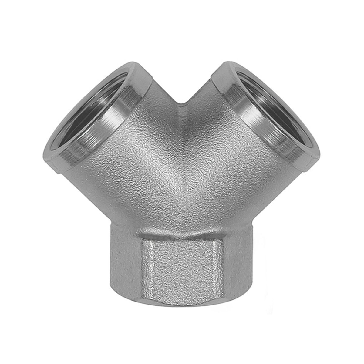 Verteiler, 2-fach, G 3/8 IG, Abgänge 2 x G 3/8 IG, Messing vernickelt
