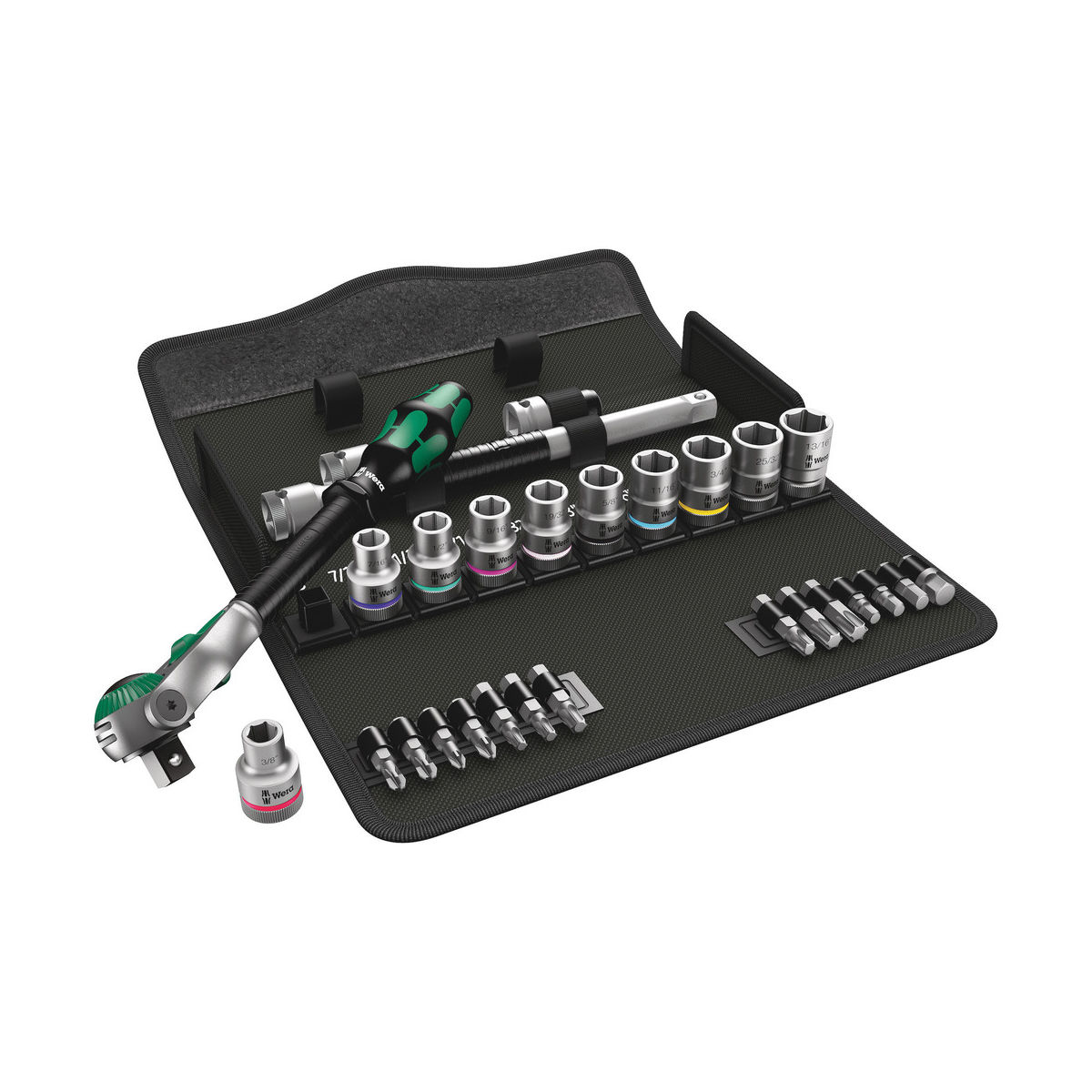 8100 SC 9 Zyklop Speed-Knarrensatz, 1/2″-Antrieb, zöllig, 28-teilig