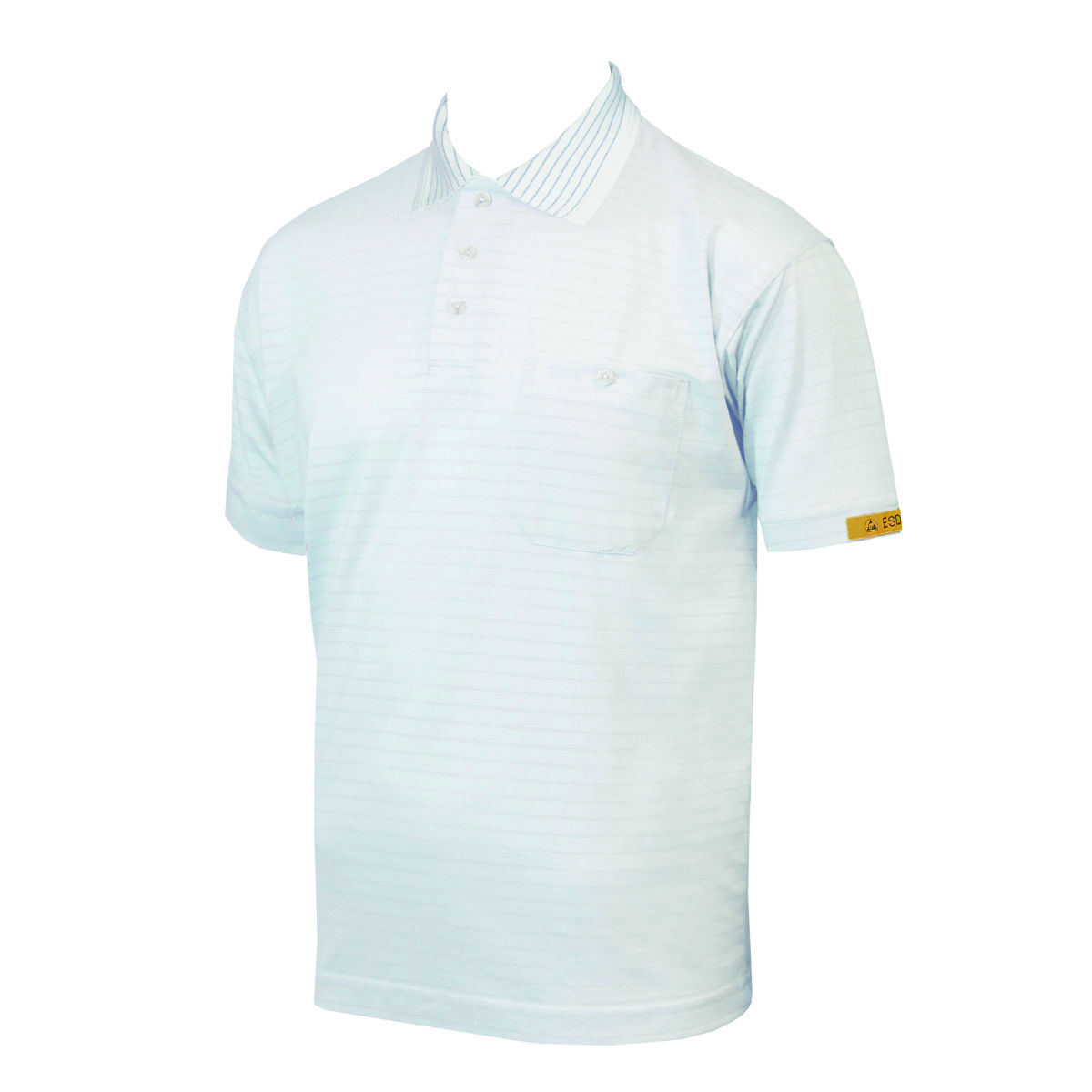 ESD Herren Polo-Shirt CONDUCTEX® Cotton Knit, weiß, Größe: S