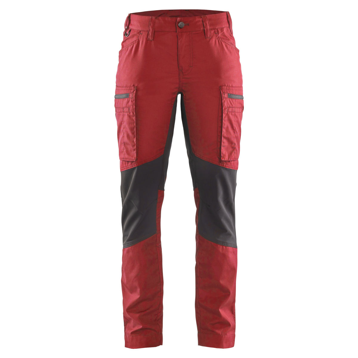 Damen Service Arbeitshose Stretch Rot/Schwarz C30, rot / schwarz