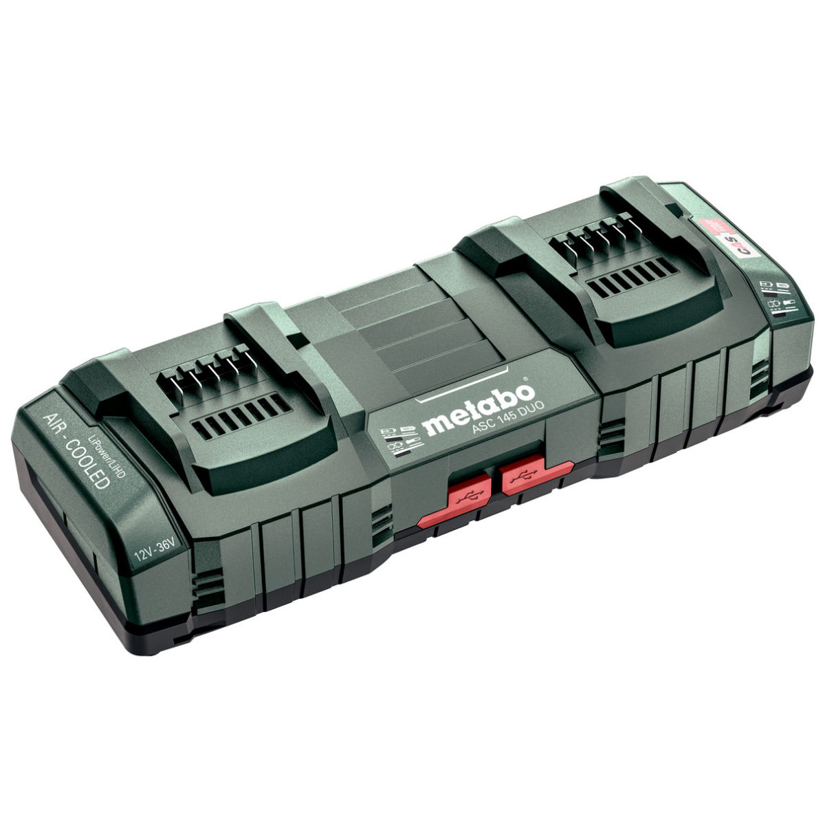Doppel-Schnellladegerät ASC 145 DUO, 12-36 V, ″AIR COOLED″, EU