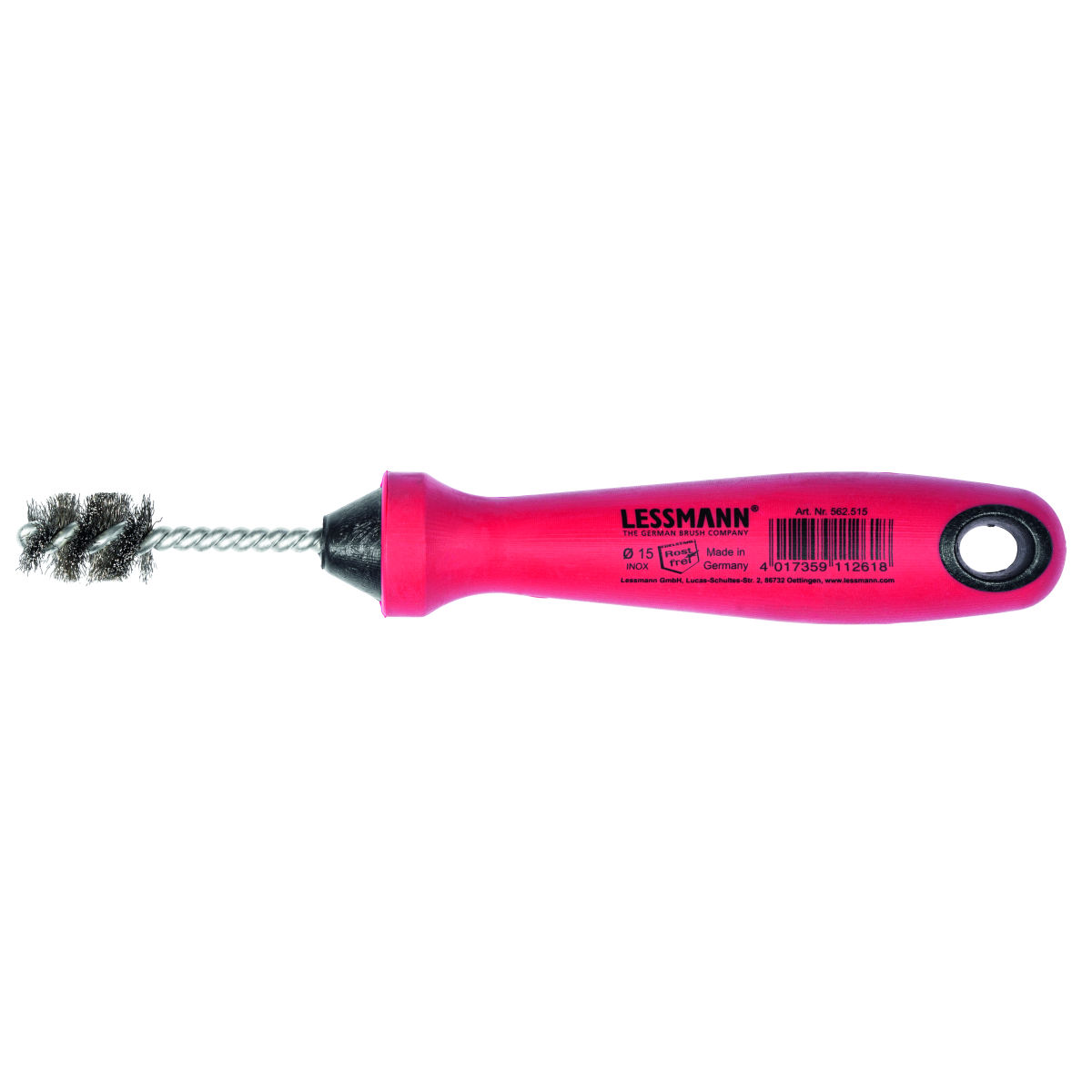 Fittingbürste gewellter INOX-Draht, passend für Rohr-Innen-⌀: 15mm