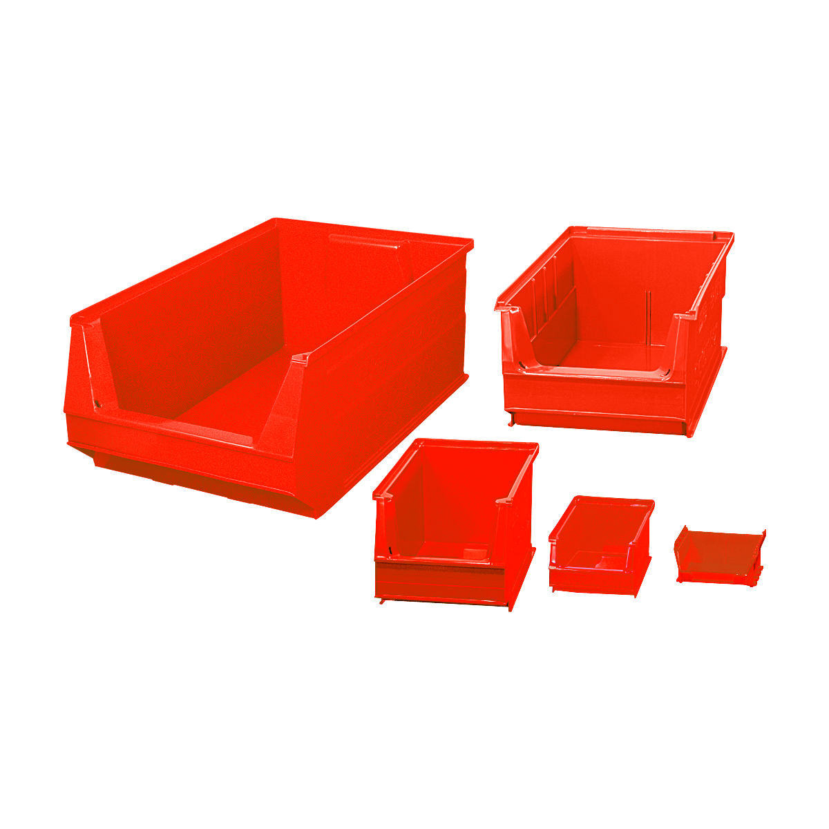 Sichtlagerkästen PE-Set, rot, Typ: SB6