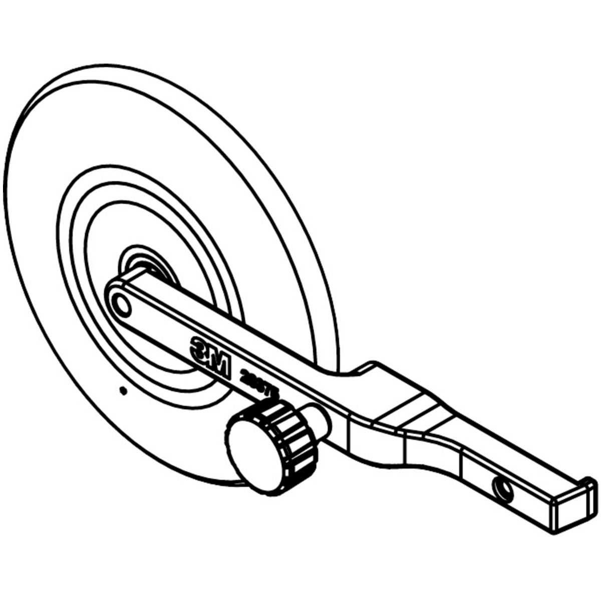 3M™ Kontaktarm für Feilenbandmaschine, 100 mm, 6 mm x 610 mm, 13 mm x 610 mm, für Kehlnähte und Nuten