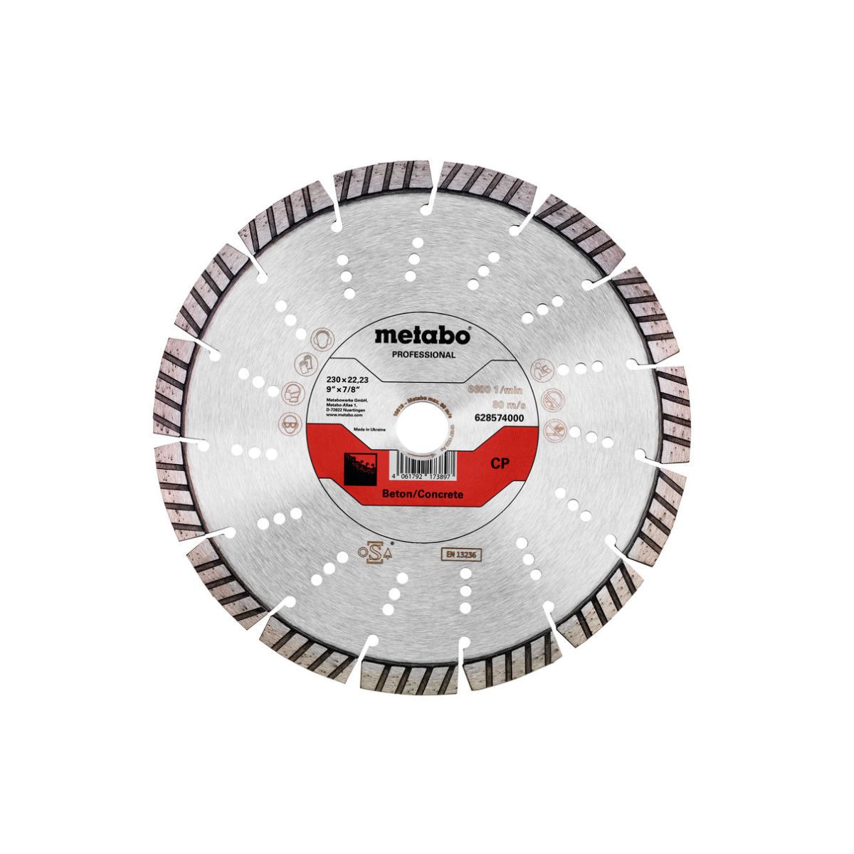 Diamanttrennscheibe 230x22,23mm, ″CP″, Beton ″professional″