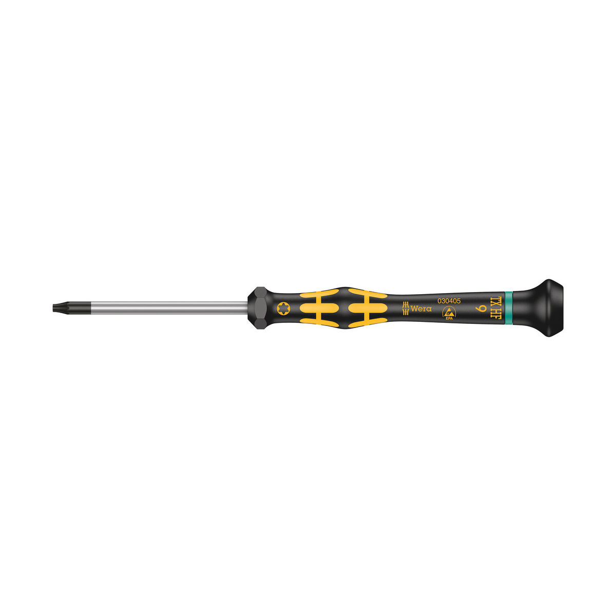 1567 TORX® HF ESD Kraftform Micro Schraubendreher mit Haltefunktion, TX 9 x 60 mm