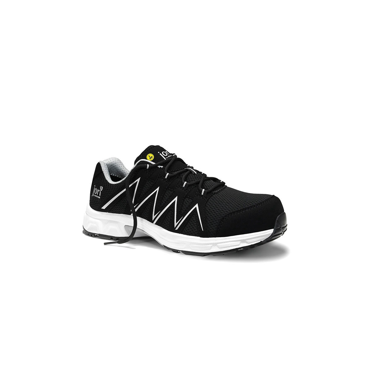 Sicherheitshalbschuh jo_SPEEDY schwarz-silber Low ESD S1PS, Größe 41