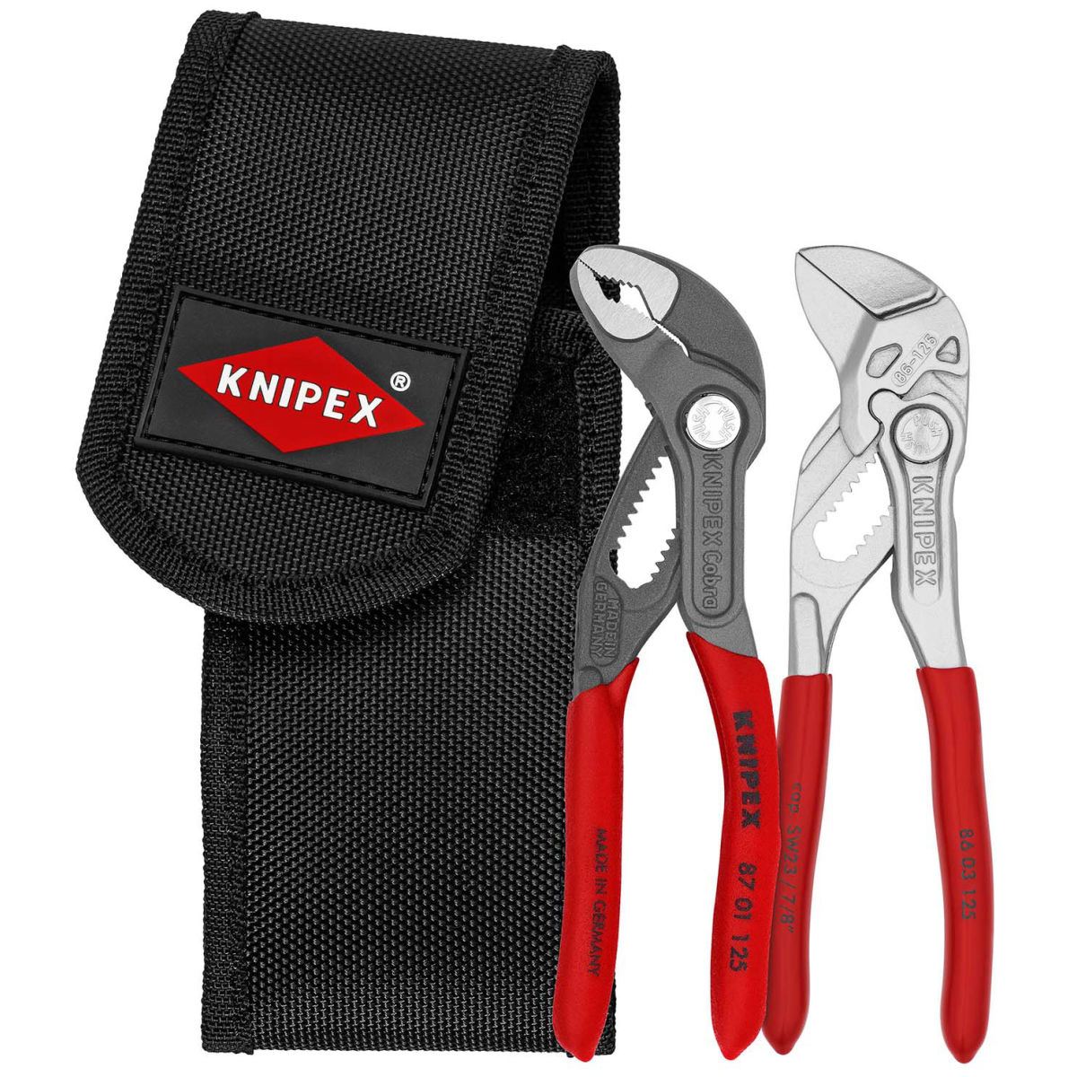 Mini-Zangenset in Werkzeuggürteltasche (SB-Karte/Blister)