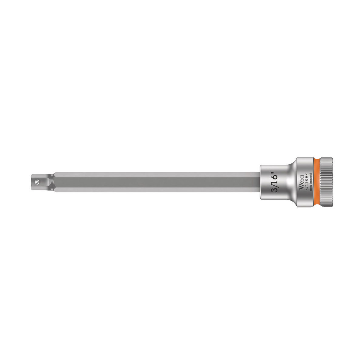 8740 B HF Zyklop Bitnuss mit 3/8″-Antrieb, mit Haltefunktion für Innensechskantschrauben, 3/16″ x 107 mm
