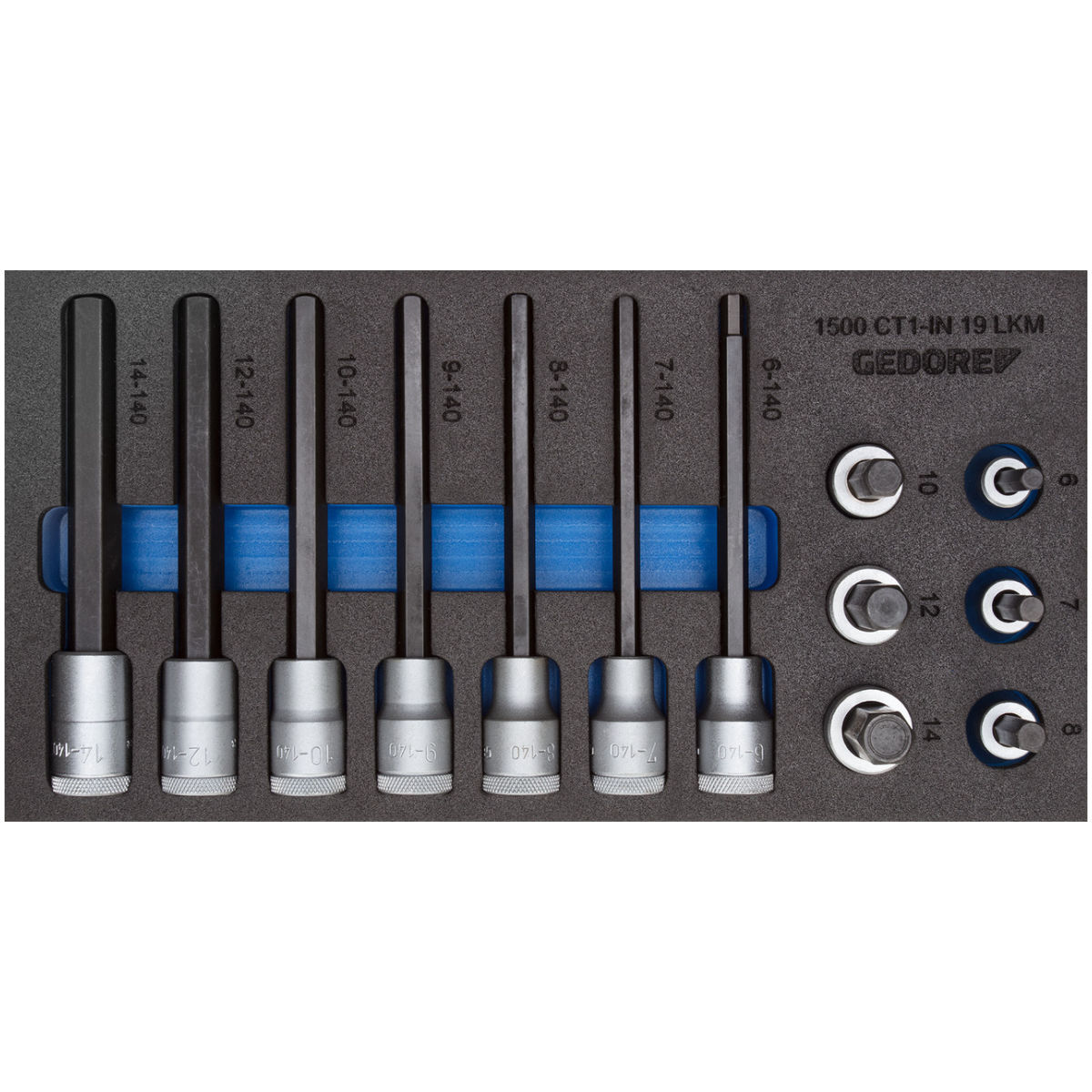 Satz Schraubendrehereinsätze 1/2″ in Check-Tool-Modul