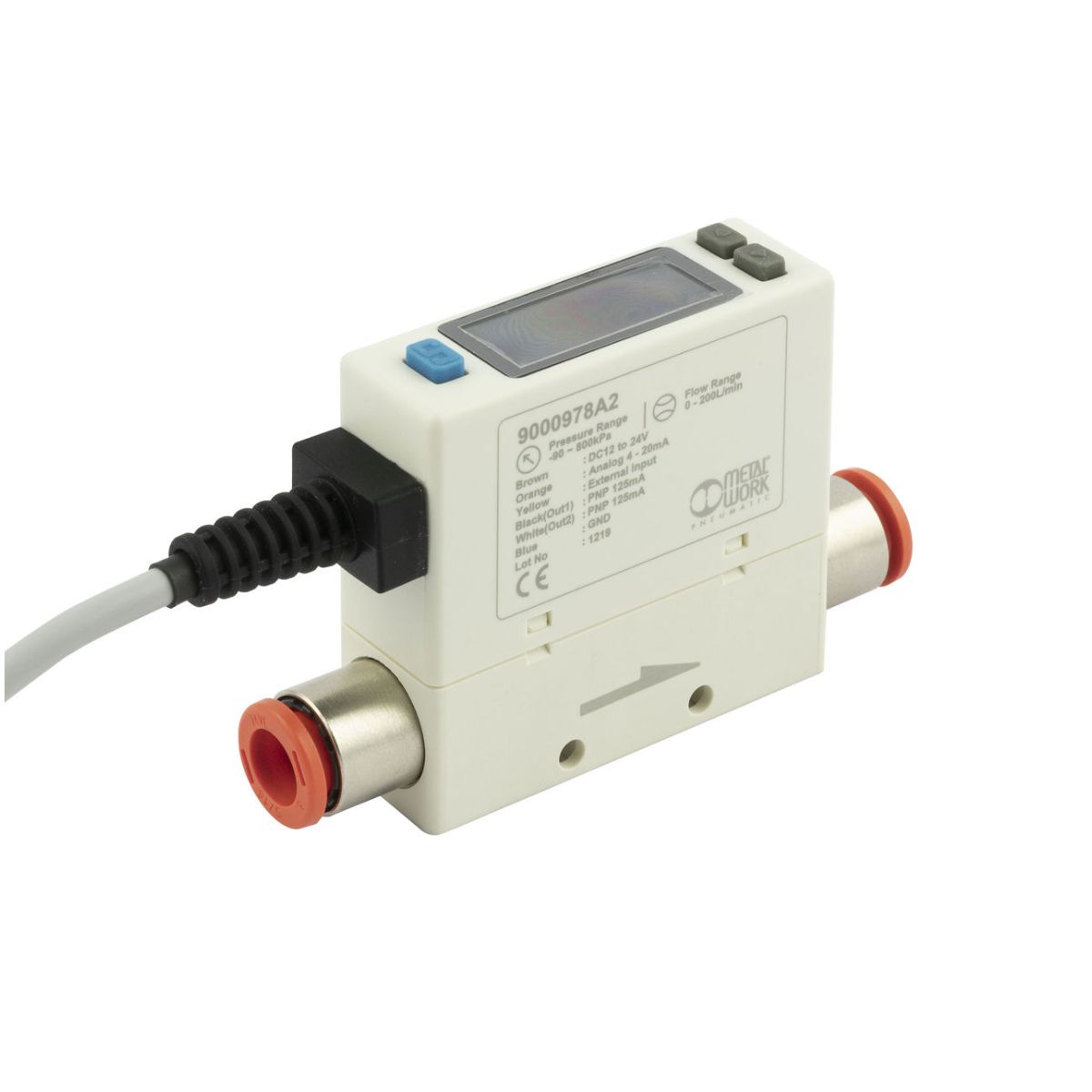 Durchflussmesser »FLUX 0«, 0 … 50 Nl/min, Ø 8 mm, 1 … 5 V