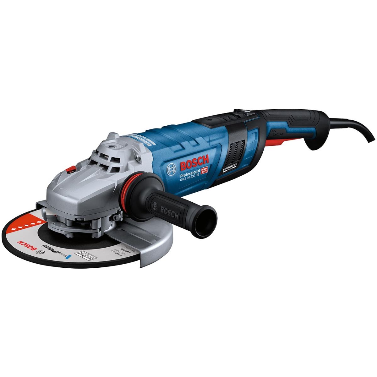 BOSCH Elektro-Winkelschleifer GWS, mit Kickbackstop, für 230 mm Scheiben ⌀, mit Wiederanlaufsperre, mit Sanftanlauf