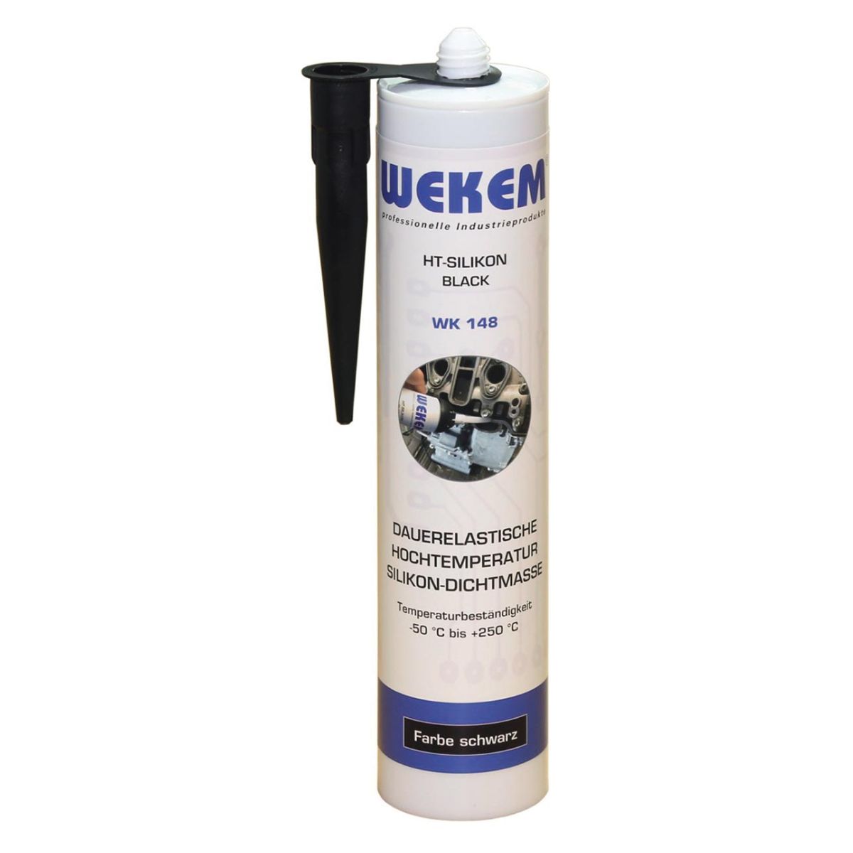 Hochtemperatur-Silikonkartusche, 310 ml, Farbe: BLACK