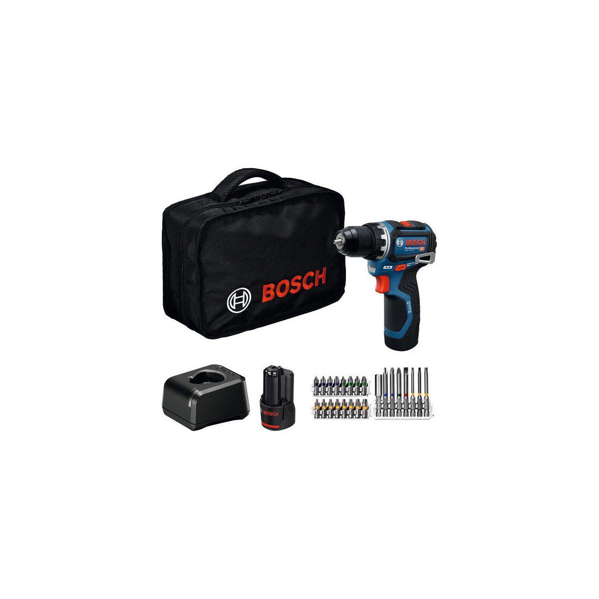 Akku-Bohrschrauber GSR 12V-32, 2x Akku GBA 12V 2.0Ah, Werkzeugtasche