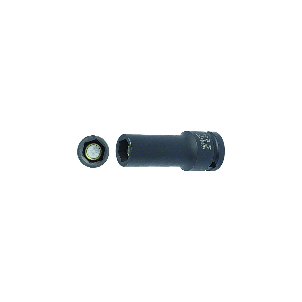 IMPACT-Steckschlüsseleinsatz, 6-kant, 1/2 Zoll lang, mit gefedertem Magnet, Schlüsselweite: 10mm