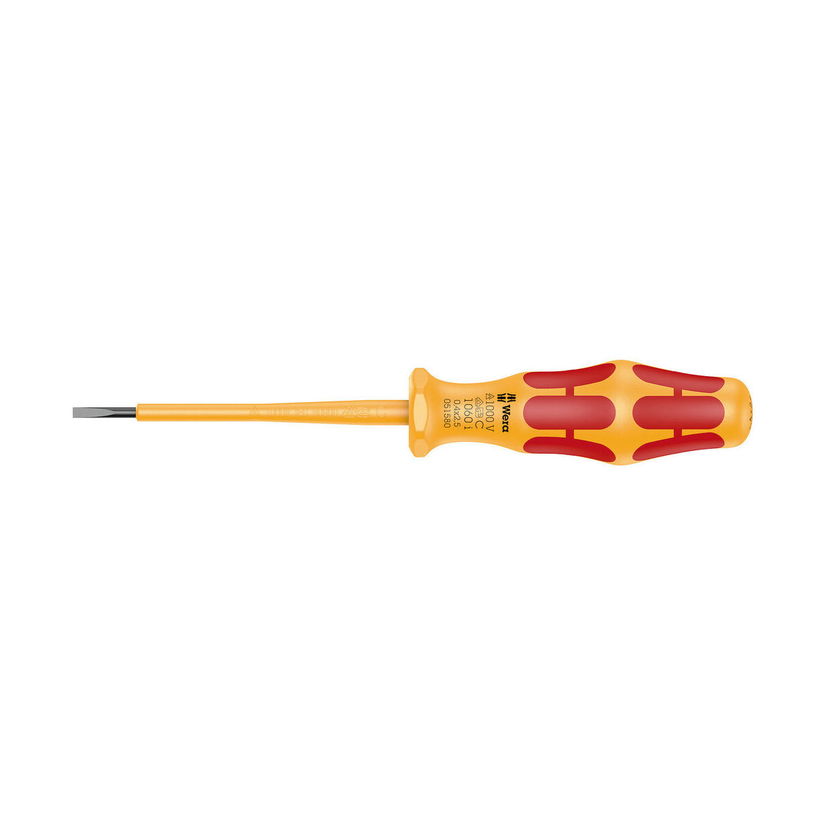 1060 i VDE-isolierter Kraftform Schlitz-Schraubendreher, 0,4 x 2,5 x 80 mm