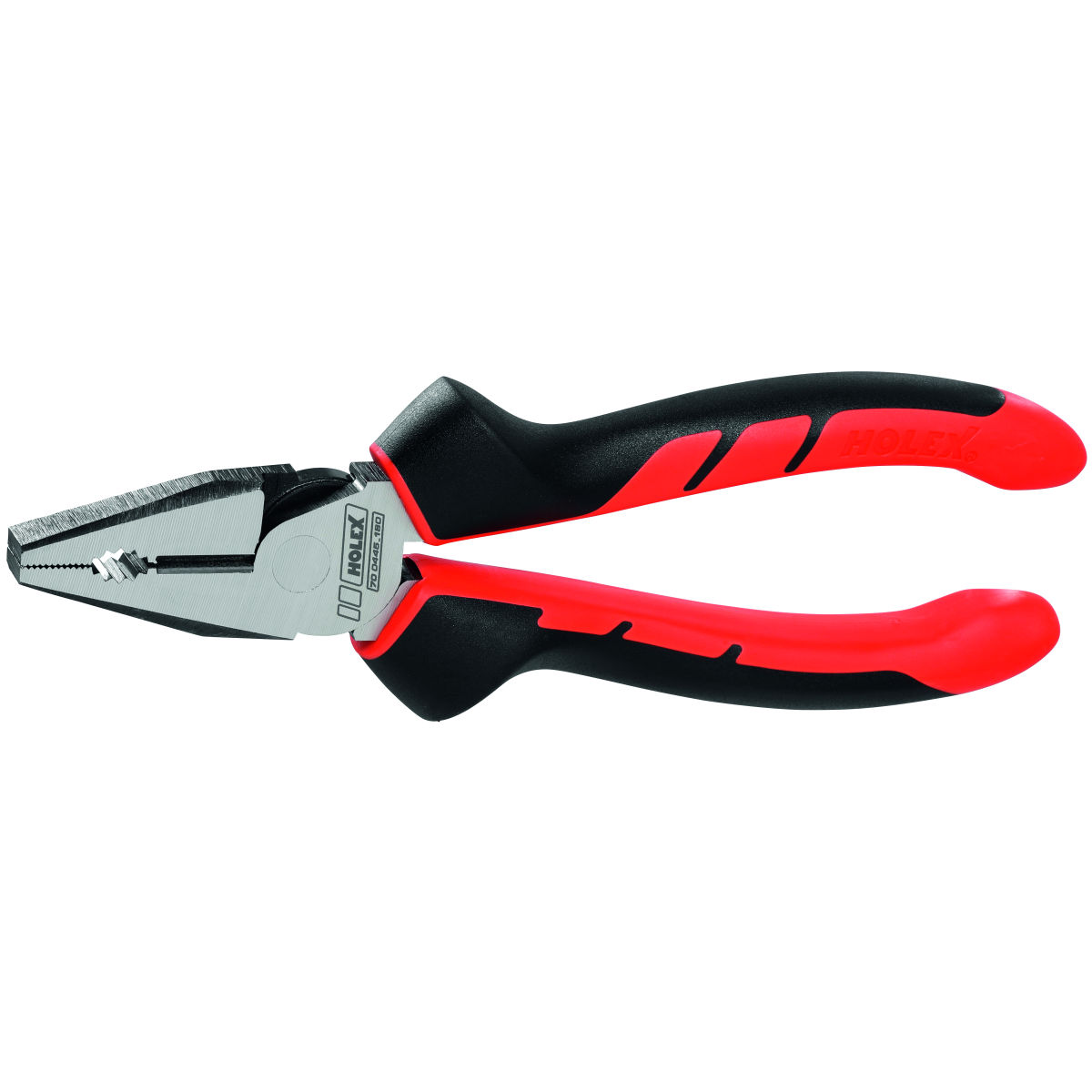Kraft-Kombizange, blank, mit 2K-Griffhüllen, ganze Länge: 180mm