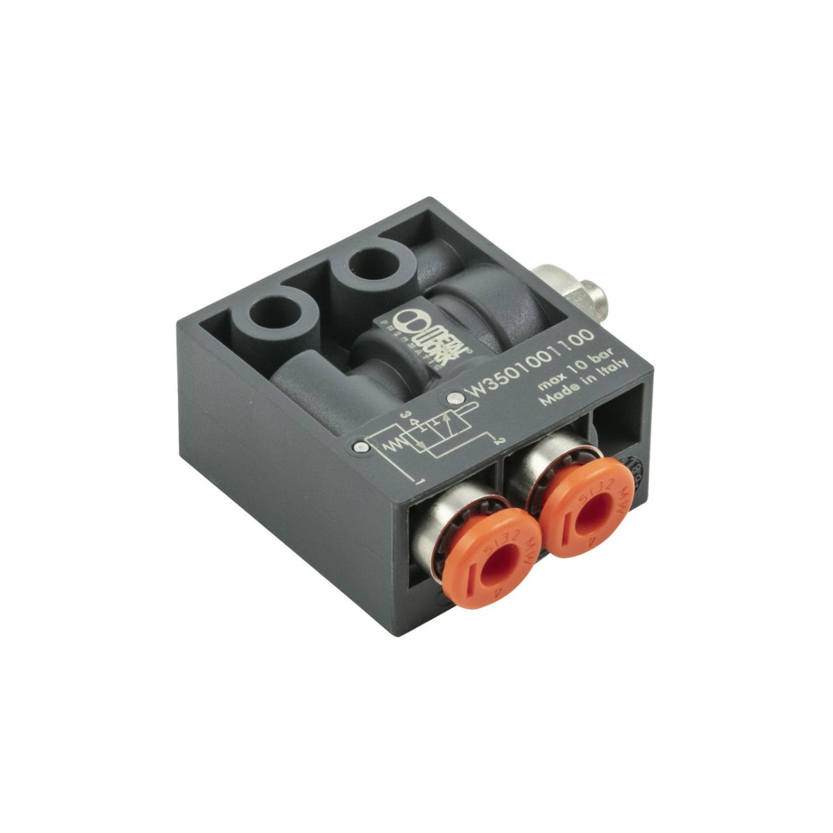 3/2-Wege-Miniaturventil, mechanisch, Stößel, NO, 4 mm seitlich