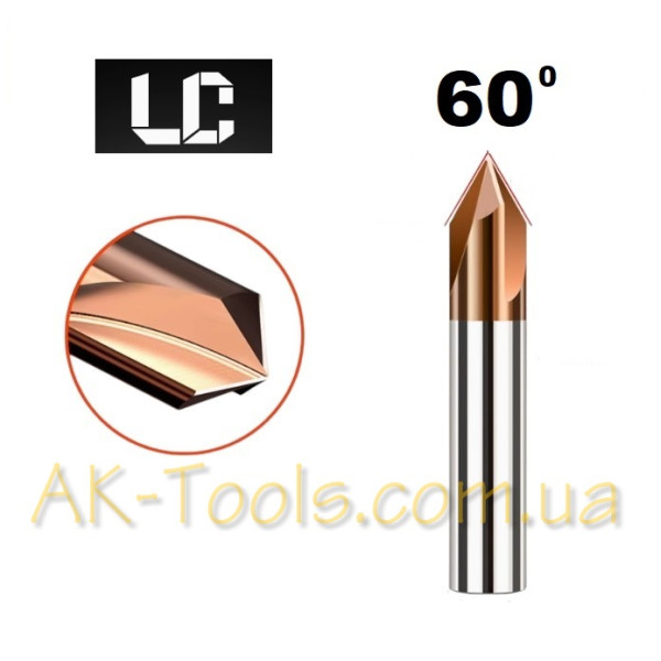 ФРЕЗИ ДЛЯ ФАСОК · Фреза твердосплавна для фасок D6*50L*3T*60°