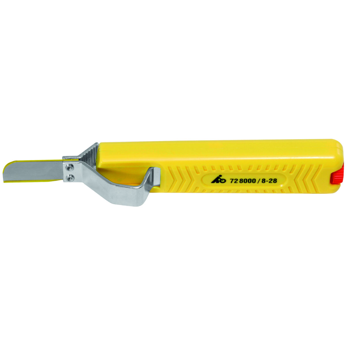 Abmantelmesser mit gerader Messerklinge, TiN, für Kabel-⌀: 8-28mm