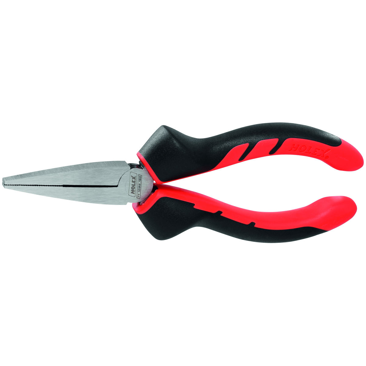 Langbeckzange, flach, blank, mit Griffhüllen, ganze Länge: 160mm