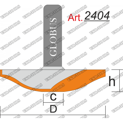 Фреза ГЛОБУС 2404 фигирейная горизонтальная C12 D60 h9 d12