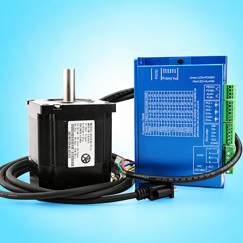 Гібридний кроковий двигун NEMA34 86HSE4N-B38 з енкодером + драйвер HSS86, 4,5 Н·м