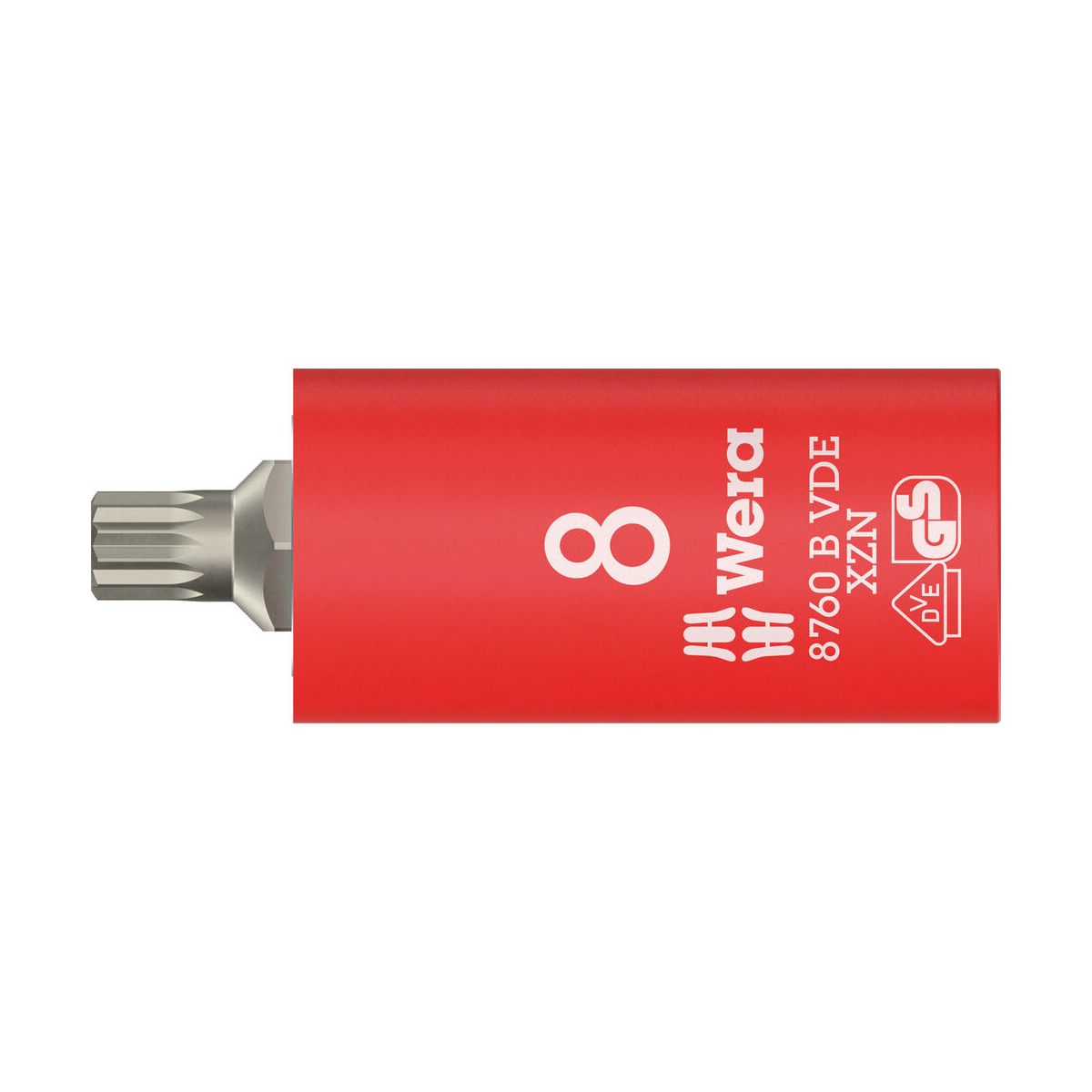 8760 B VDE XZN Zyklop Bitnuss, isoliert, mit 3/8″-Antrieb, für Innenvielzahn-Schrauben, M 8 x 59 mm