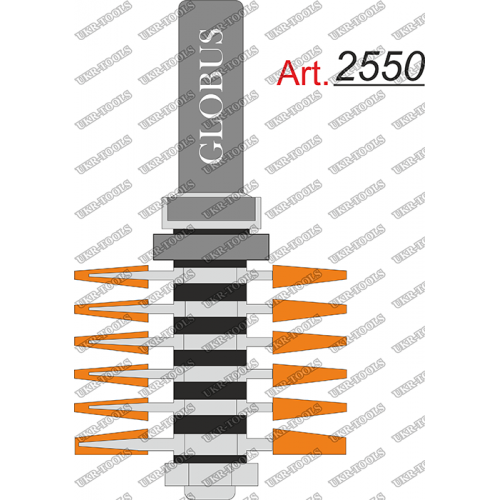 Фреза ГЛОБУС 2550 кромочная микрошиповая Z2 D48 h40 d12