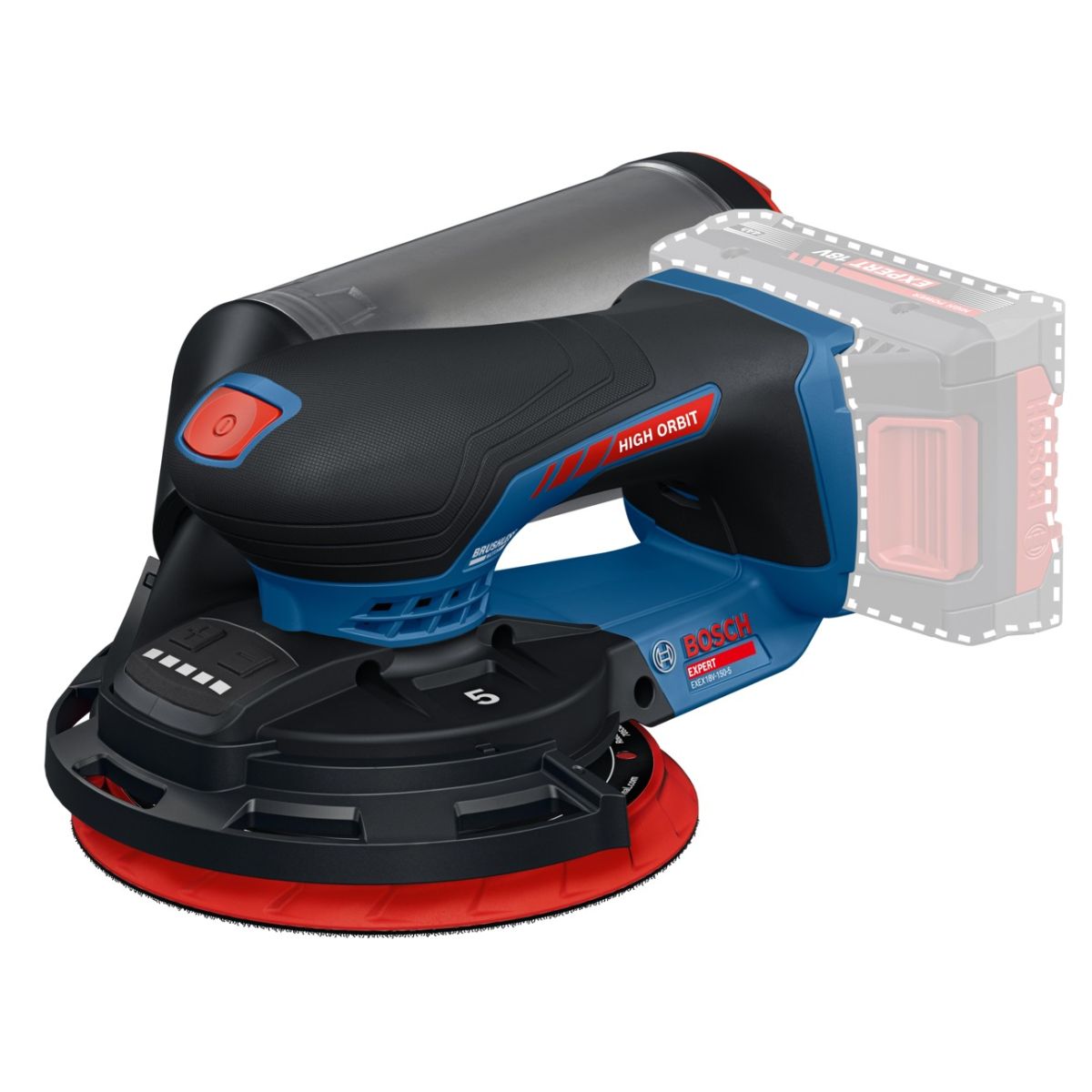 Akku-Exzenterschleifer EXEX18V-150-5 ohne Akku EXPERT, Typ: EXEX181505
