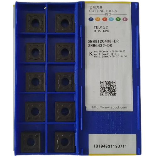 Пластини ZCC-CT SNMG120408-DR YBD152 токарні двосторонні
