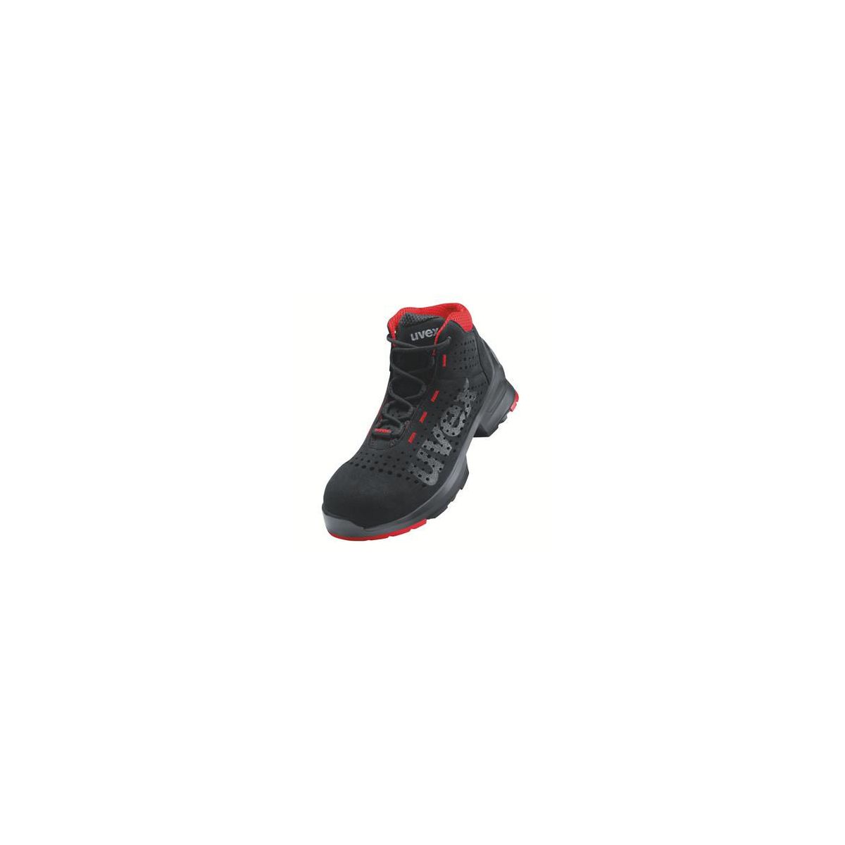 uvex 1 Stiefel S1 schwarz/rot Weite 12 Größe 44