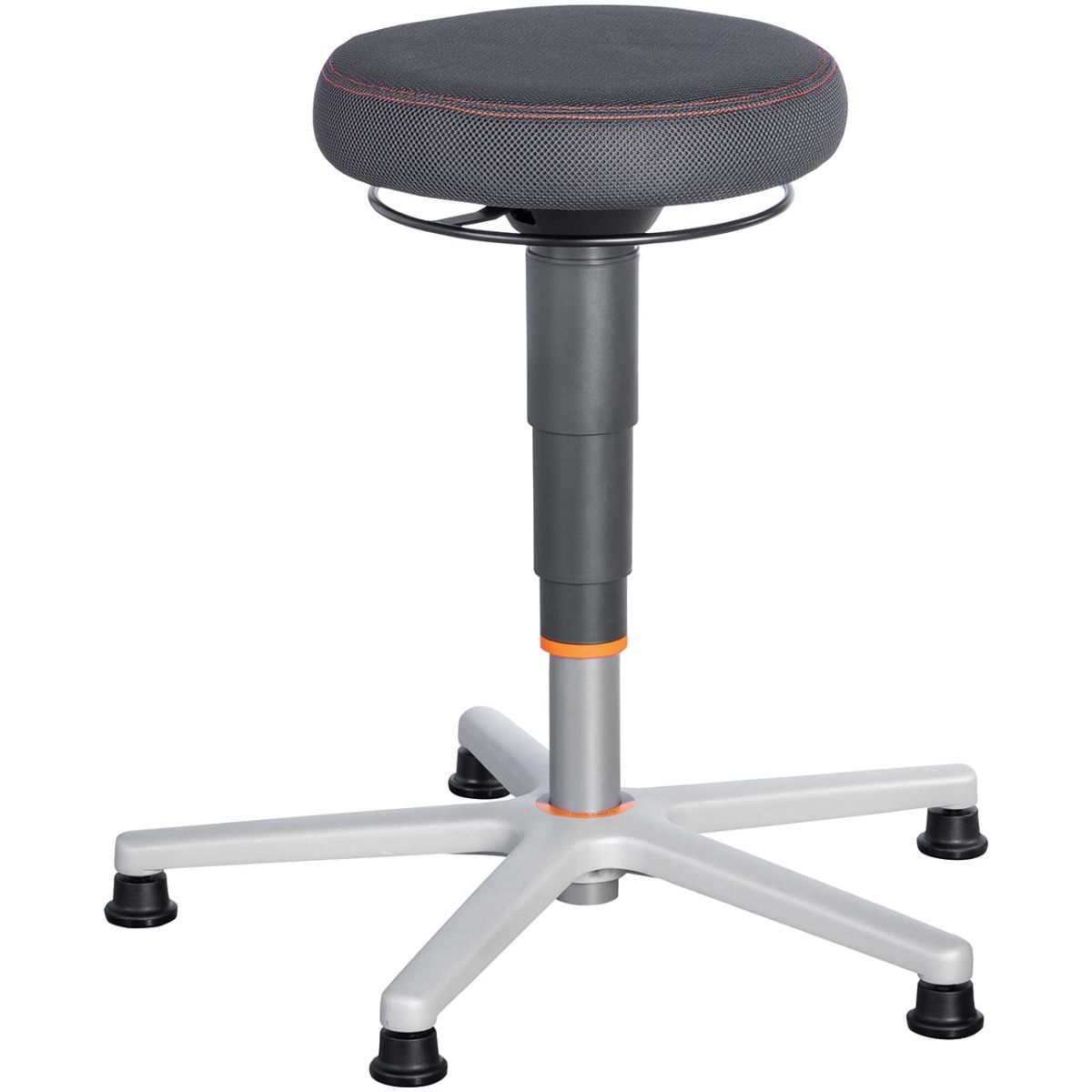 Ergonomischer Arbeitshocker, Stoffpolster, mit Gleiter, Typ: 1