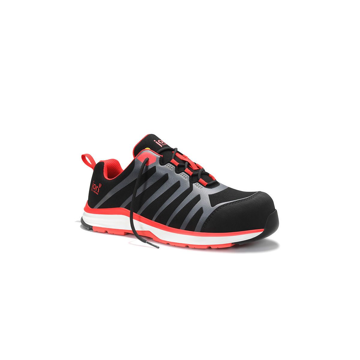 Sicherheitshalbschuh jo_RAPID schwarz-rot Low ESD S3S, Größe 40