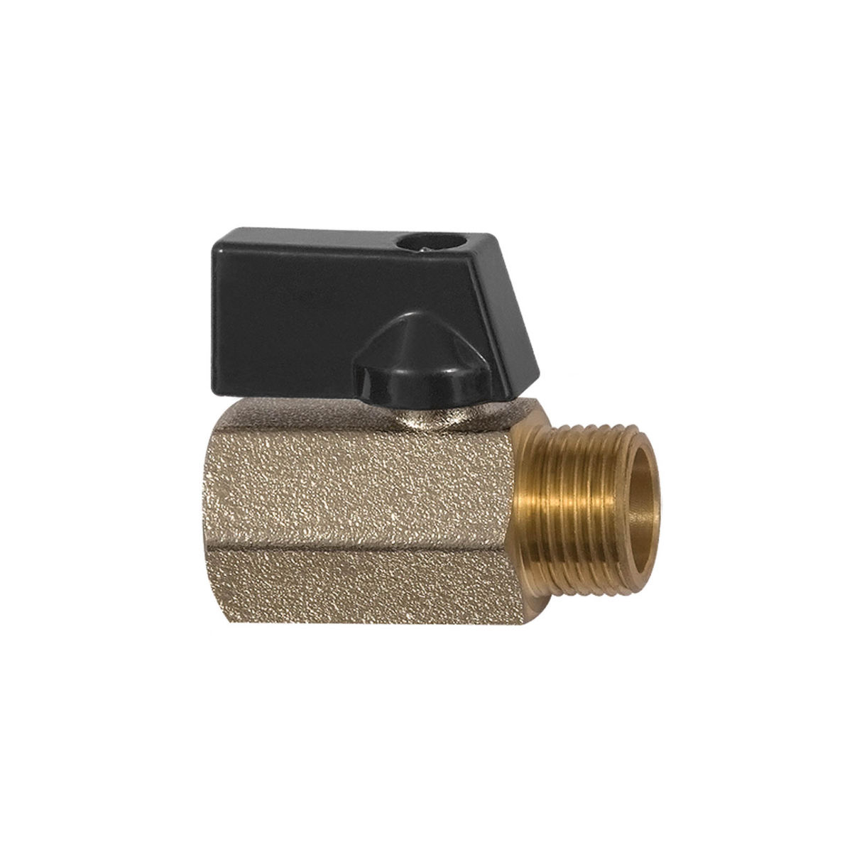 Mini-Kugelhahn »valve line«, Messing vernickelt, Drehgriff, G 3/8 IG/AG