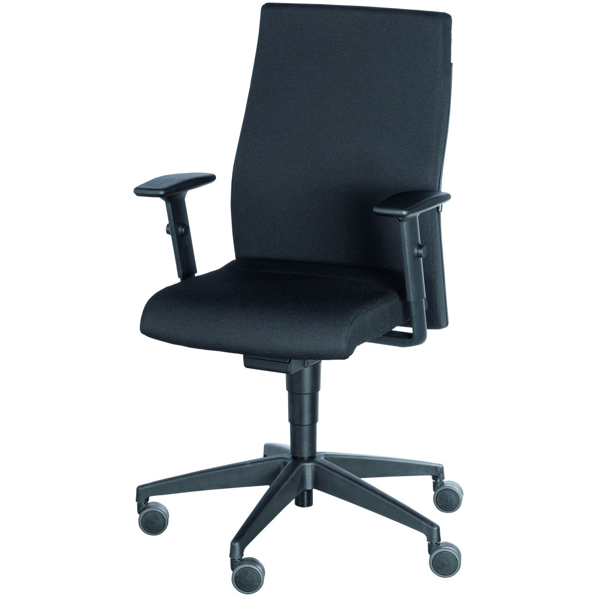 Bürodrehstuhl mit Stoffrücken, Farbe: BLACK