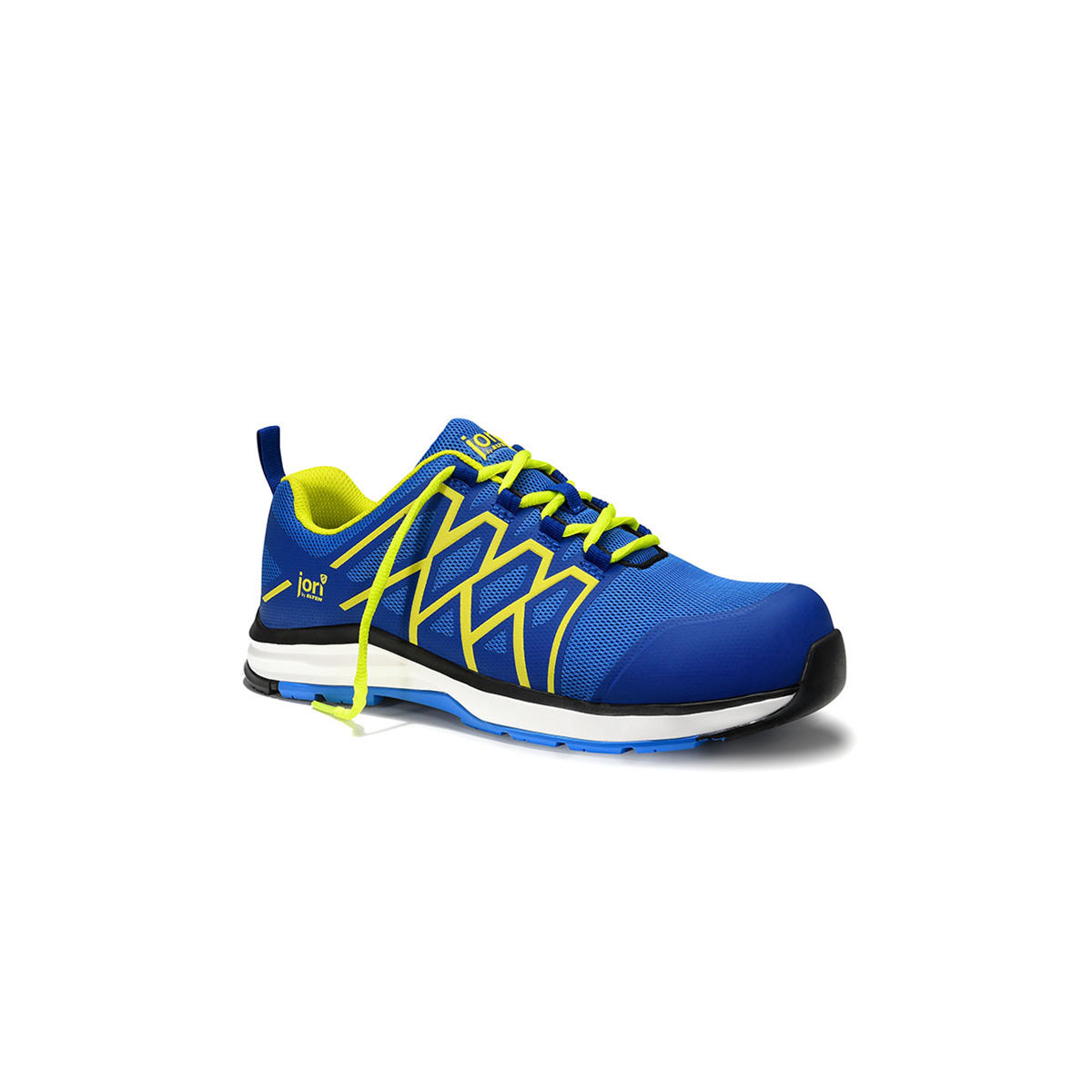 Sicherheitshalbschuh jo_SWIFT blau-gelb Low ESD S1PS, Größe 45